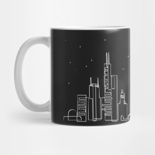 Chicago Skyline by Night Mug